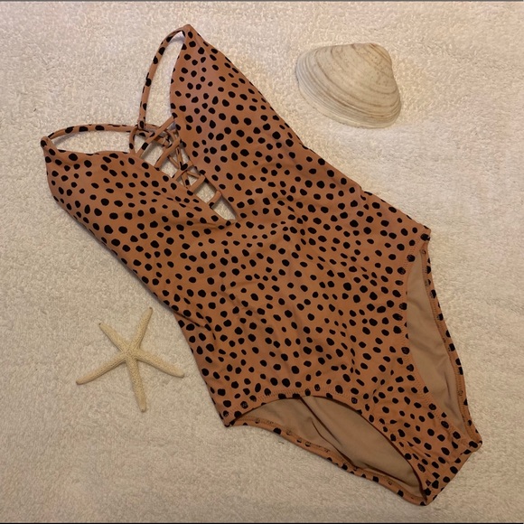 Vanilla/Beach one piece swimsuit - Picture 1 of 4